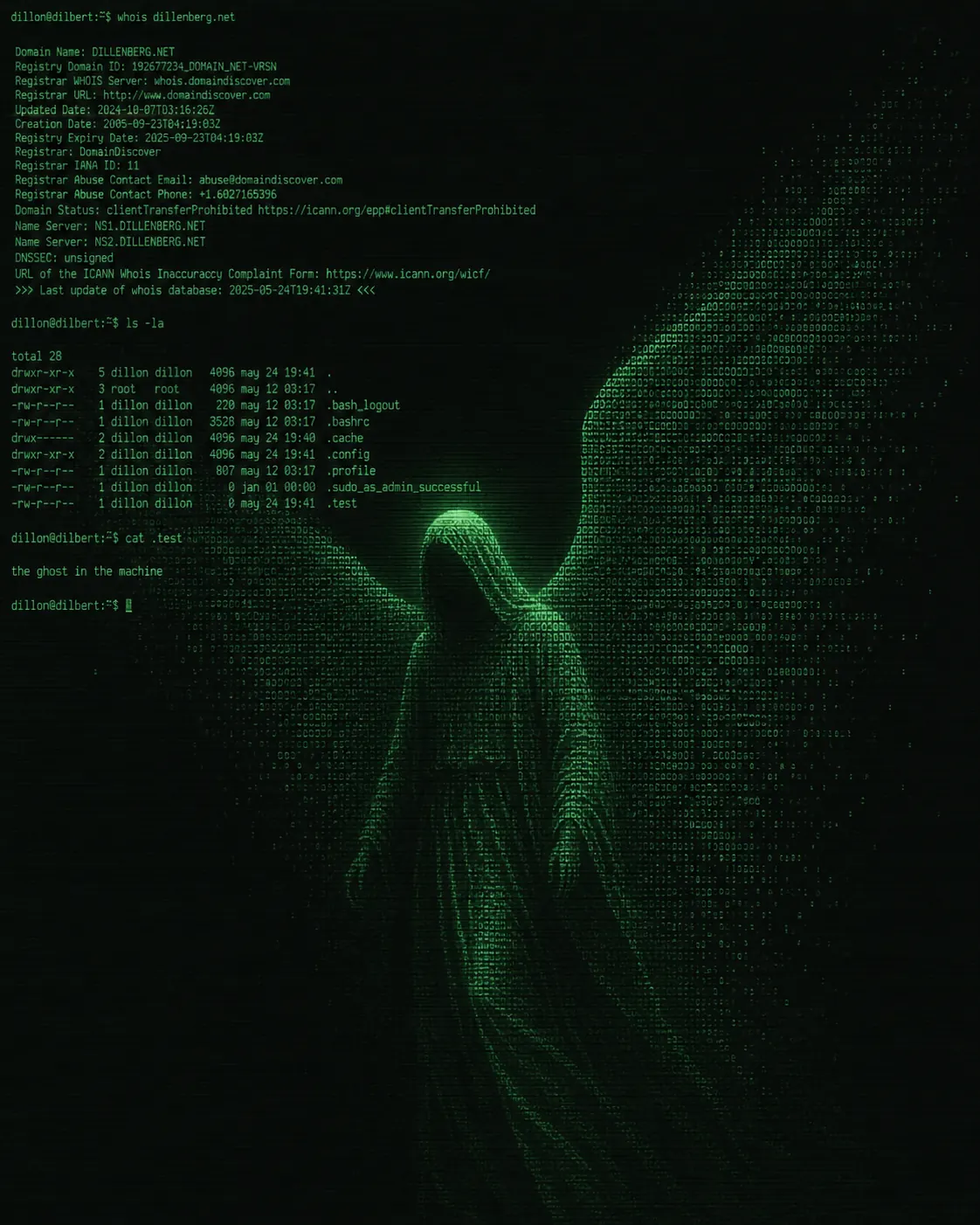 Ghost in the Machine — verschwommene Maschine als Hero-Bild für die Cyber-Farm.