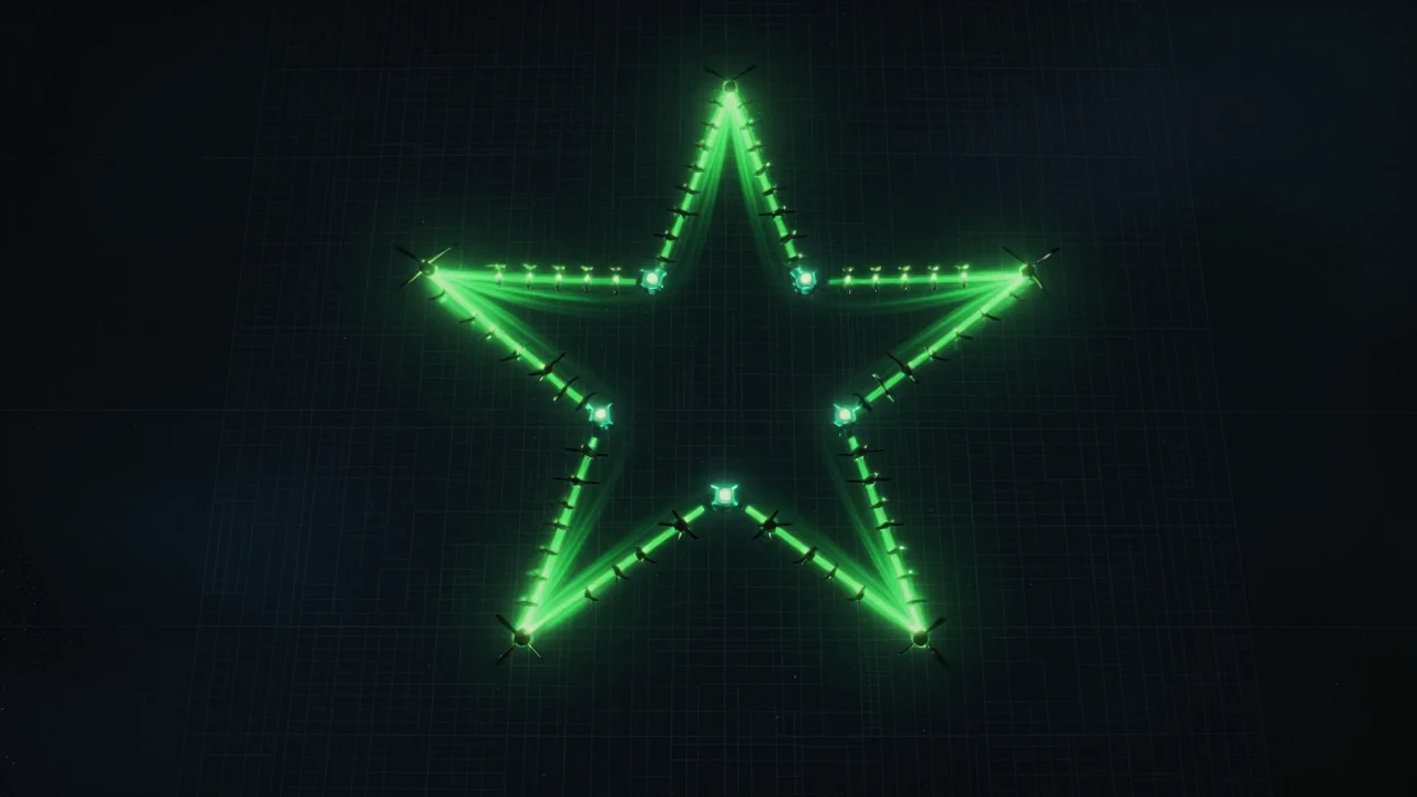 Swarm — abstraktes Bild eines Schwarms aus dem Cyber-Farm-Universum.